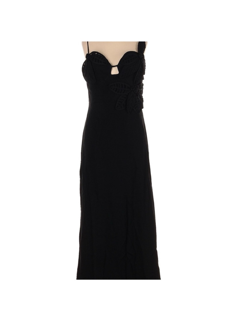 FARM Rio Black Maxi Dress with Crochet Appliqué - Picture 5 of 6